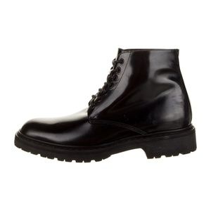 Saint Laurent Leather Ankle Combat Boots